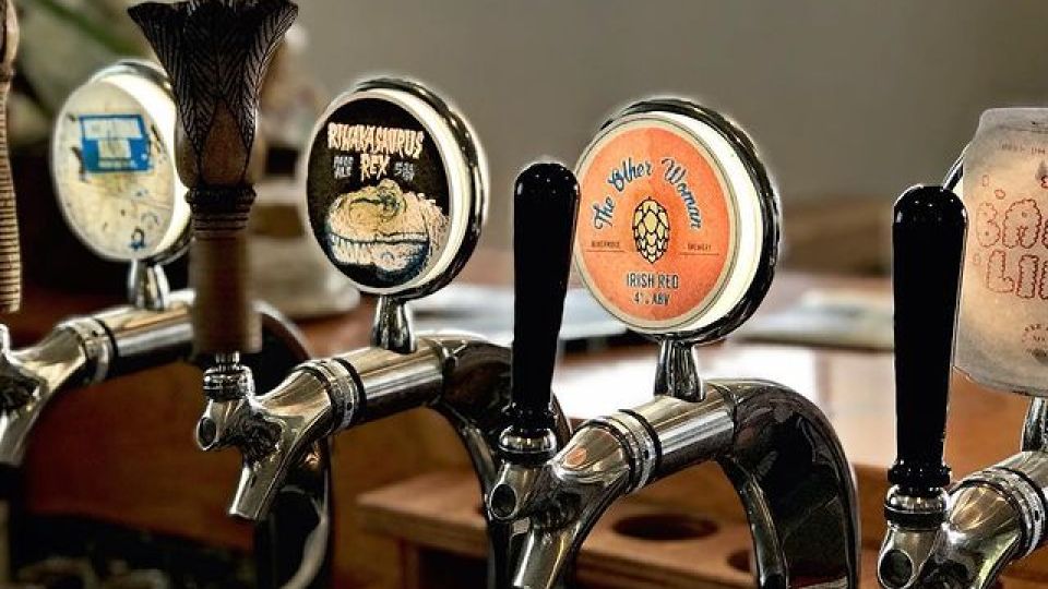 Craft beer taps